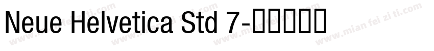 Neue Helvetica Std 7字体转换